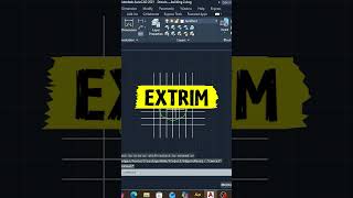 Extrim command use and easy trim extra gridline. #autocad #introductionofautocad #extrim #tips