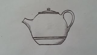 كيف أرسم ابريق شاي بطريقة سهلة جدا