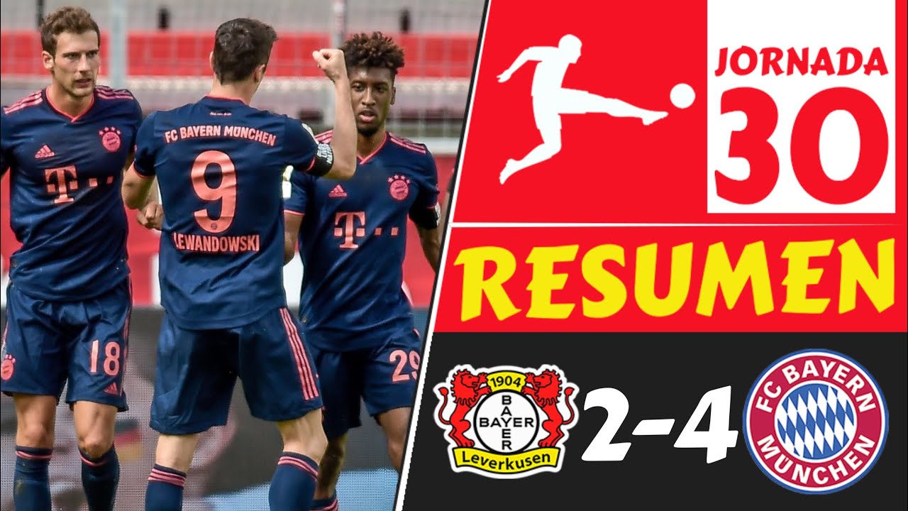 BAYER LEVERKUSEN vs BAYERN MUNICH (2-4) [Resumen BUNDESLIGA jornada 30