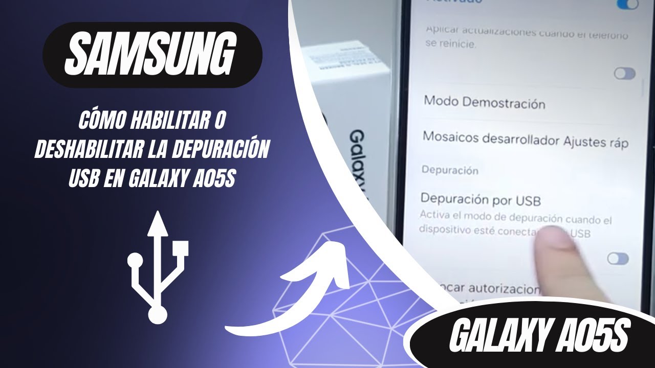 Cómo habilitar o deshabilitar la depuración USB en Galaxy A05s - YouTube