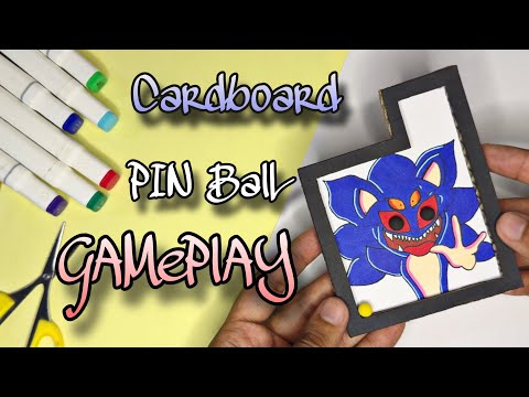 Sonic Tapes Cardboard Pinball Gameplay DIY Tutorial | Easy and satisfying Gameplay | how to make ?♥️