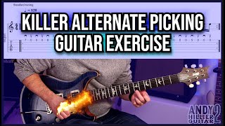 Lesson Killer Alternate Picking Guitar Exercise Gradually Faster Backing Track