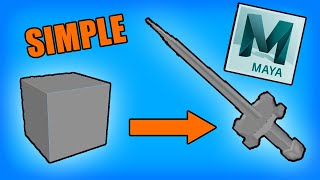 How To Make A Low Poly Sword In Maya (Reupload)
