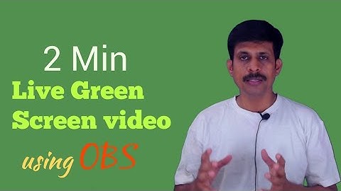 Green screen video effect  OBS Tamil / CHROMA Key effect OBS Tamil/ Thambi Oru doubt