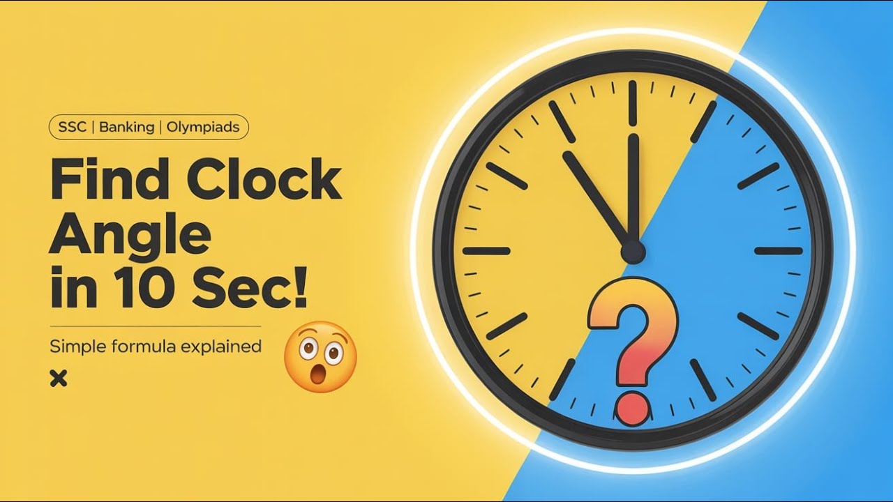 Clock Aptitude Reasoning|Clock Angle Trick|Angle Between Hands of a ...