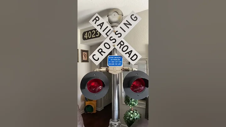 Railroad Crossing in the house..first time ever #railroad #railroadcrossing #shorts
