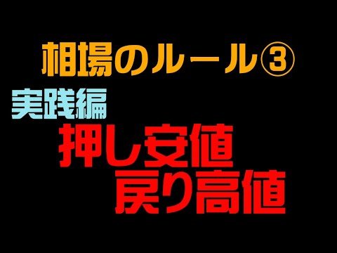 【相場のルール】押し安値と戻り高値 実践編　　　　「テクニカル分析のコミュニティー」やってます！概要欄のメールアドレスから、お気軽にご連絡ください。