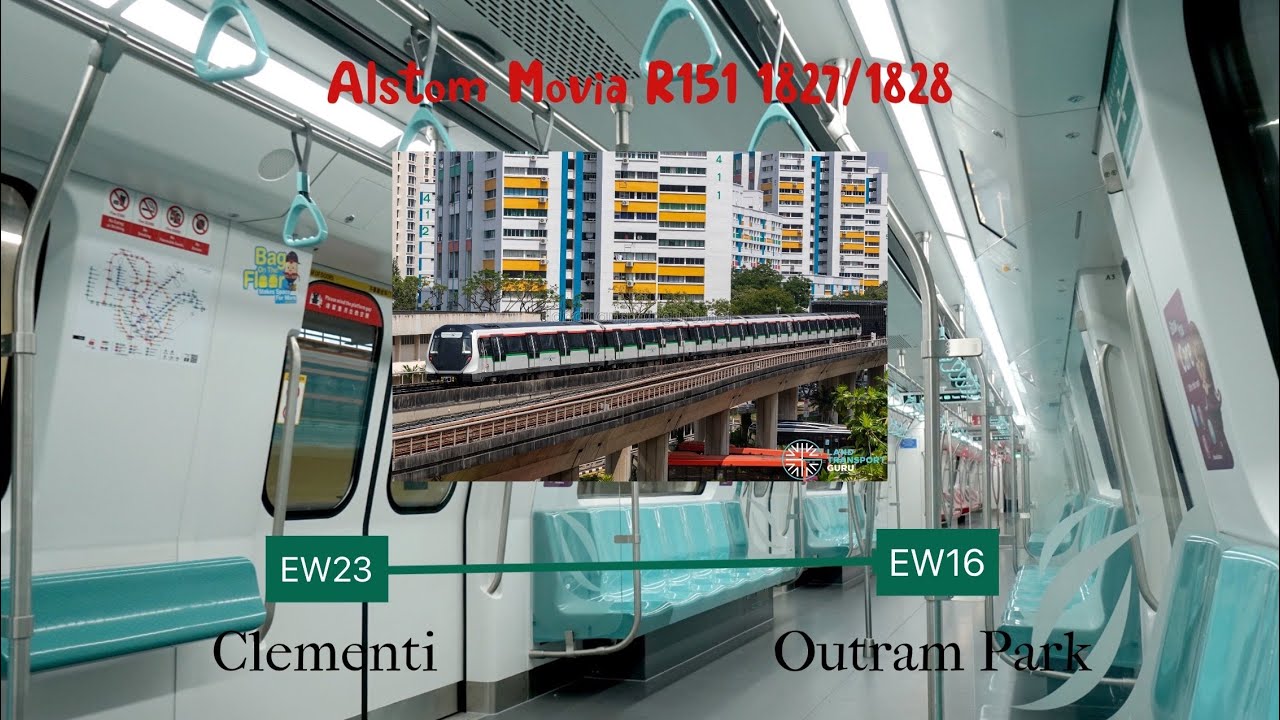 (Latest R151! + 7/11) SMRT Alstom Movia R151 Ep.4 [827/828] EWL 🟢 EW23 ...
