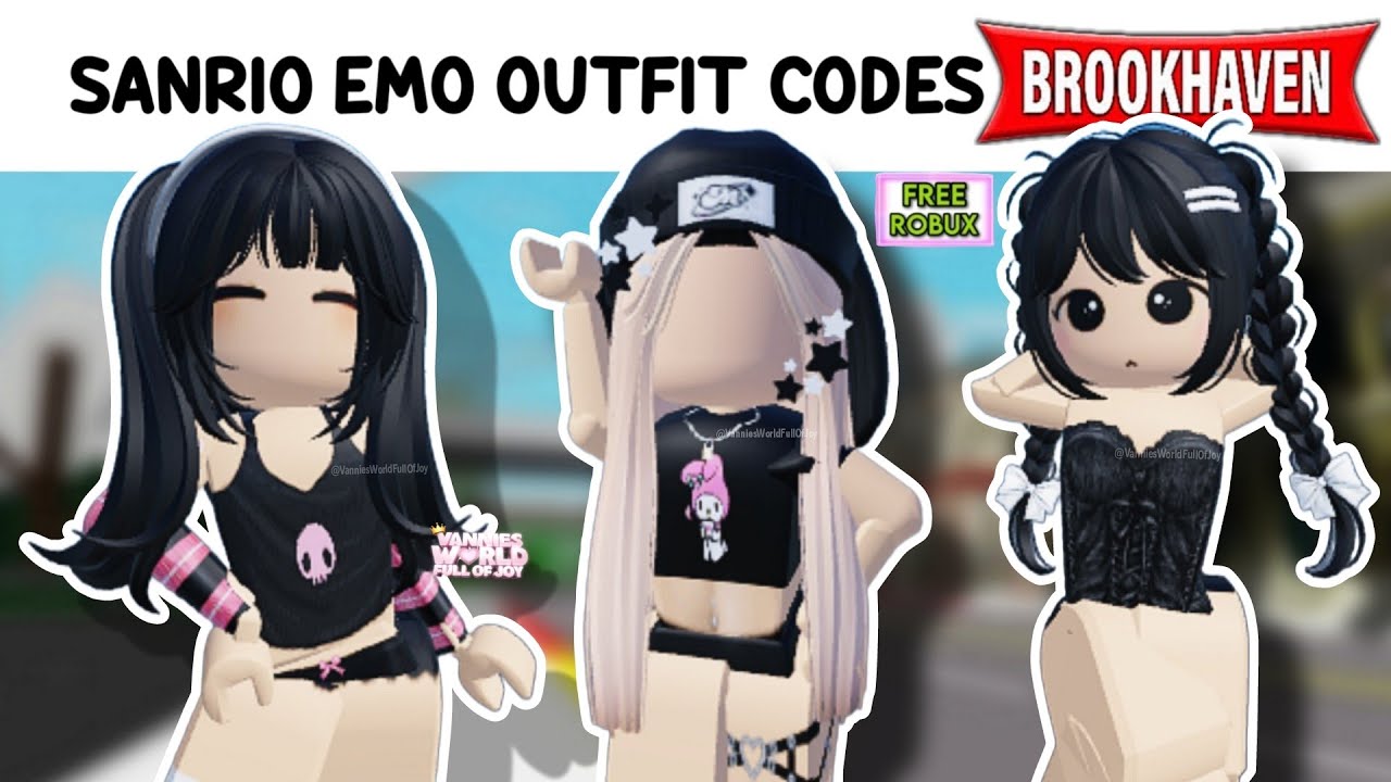 Brookhaven outfit code!💗 ☠️Emo☠️ в 2023 г  Футболки для девочек, Розовые  майки, Стиль эмо