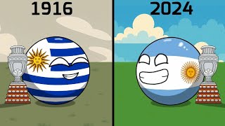 Copa America all Winners (1916_2024)🏆 by Countryballs ⚽️
