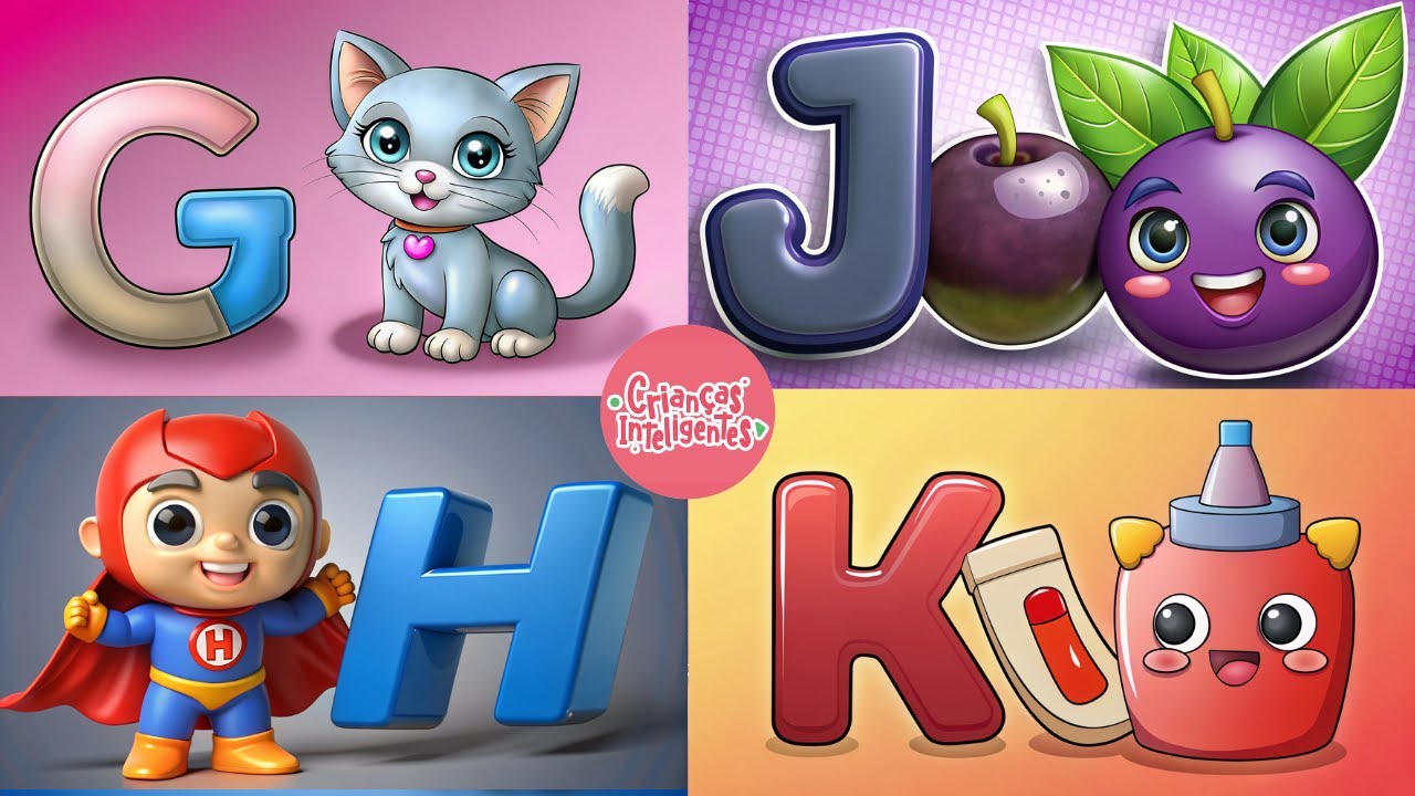 LETRAS G, H, J, K VERSÃO ESPECIAL CRIANÇAS INTELIGENTES
