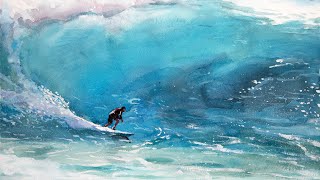 Watercolor Live - how to paint ocean waves