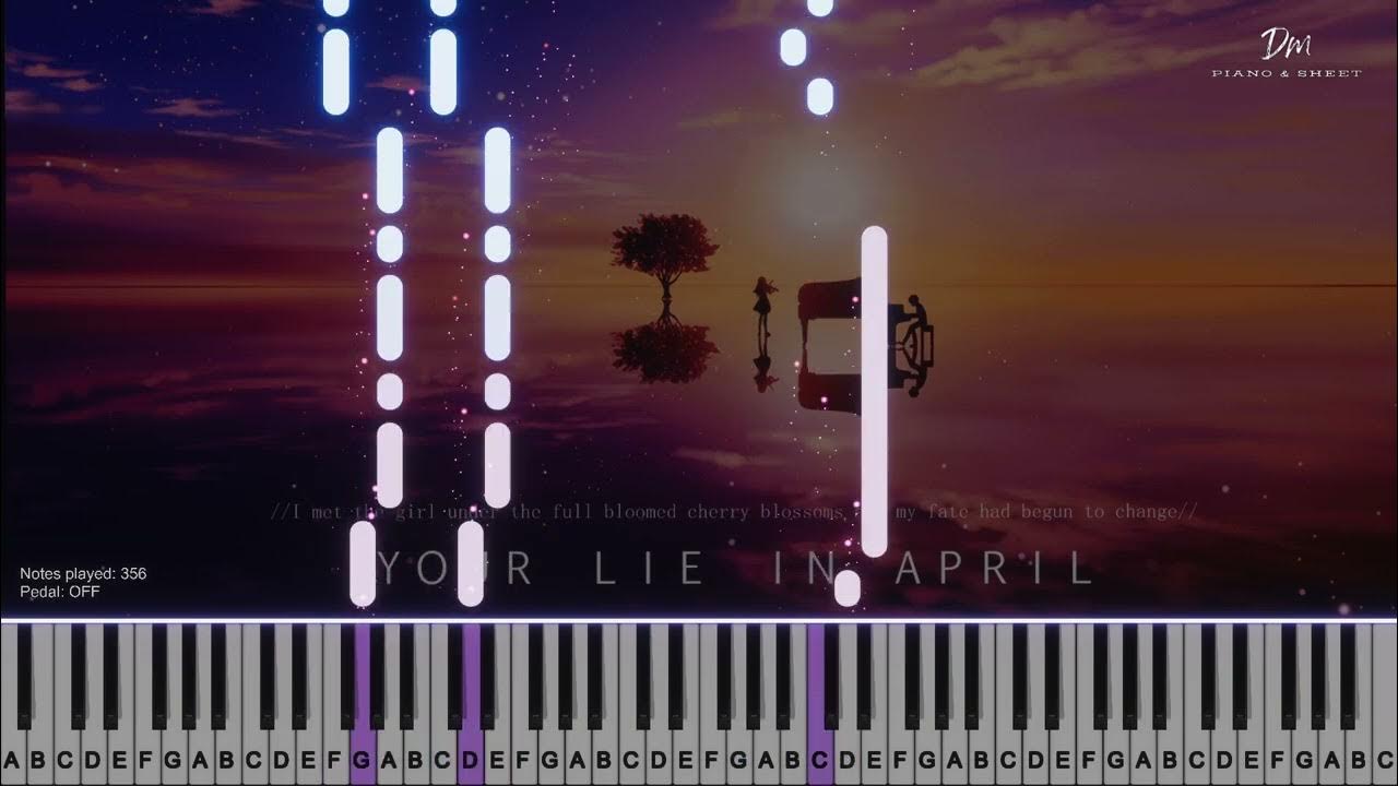 Your Lie In April Opening Piano Tutorial PIANO TUTORIAL & SHEET | Hikaru Nara (Your Lie in April Opening) - EASY