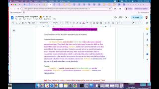 Counter Argument Paragraph Structure 7th Grade