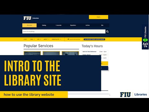 Introduction to the FIU Libraries website ???