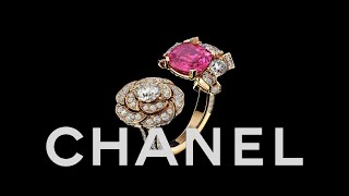 CHANEL - Tweed Pétale Ring - Camellia and Pink Sapphire with Gold and Diamonds - High Jewelry