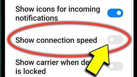 Redmi 9 Network Speed Show | Enable Connection Icon