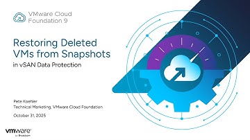 Restoring Deleted VMs from a Snapshot in vSAN Data Protection