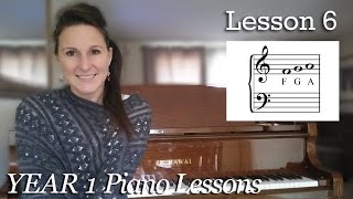 Lesson 6: Treble Clef Space Notes | Free Beginner Piano Lessons - [Year 1]  Lesson 1-6