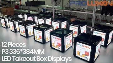 LED Delivery Box Display, Takeout Box Screen, Takeaway Boxes Sign LED with P3 Model for Motorcycle