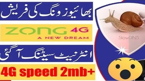 Zong Unlimited free internet Tricks 2019 Free And fast Slowdns vpn