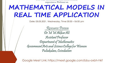 Mathematical Models in Real Time Application