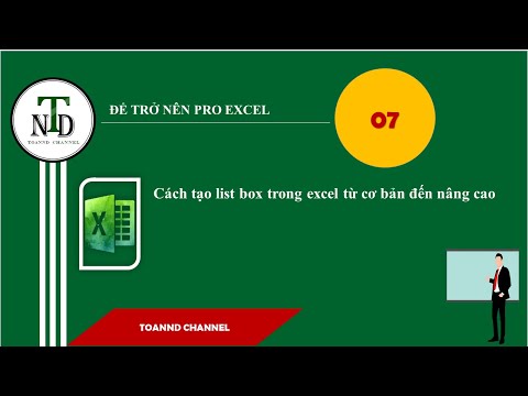 Excel Online Bài 7: Cách Tạo Listbox Trong Excel từ cơ bản đến nâng cao 2023 mới nhất