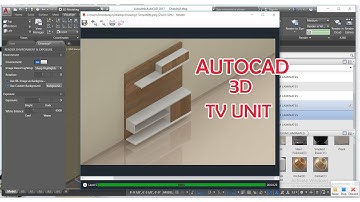 AutoCAD 3D Modeling || LCD TV Showcase Full Tutorial ||Apply Material Texture + Rendering