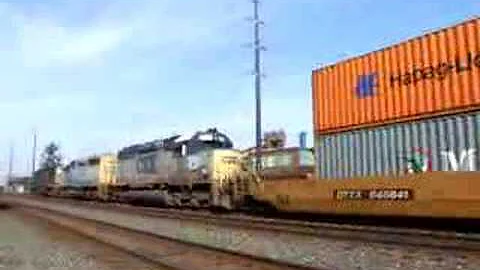 3 CSX SD40-2's, 3 different paint schemes