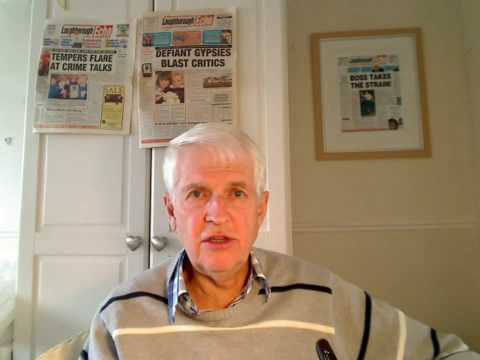 John Rippin, former editor of the Loughborough and Shepshed Echo, gives the first in a series of talks about life on a local newspaper. The copy of the Echo in the background with "DEFIANT GYPSIES" as the main heading dates back to 1997 when the Echo was voted the best paid-for weekly newspaper in the whole of theMidlands and East Anglia. The "TEMPERS FLARE" paper is from 2002. Since then the Echo has reverted to an old-style masthead.