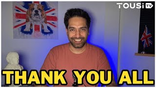 🚨 LIVE: Tousi TV Hit 500,000 Subscribers!!! 🇬🇧 🍾