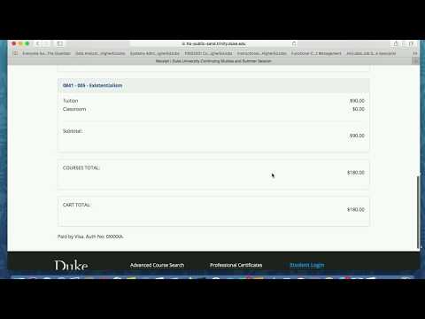 Duke Continuing Studies - OLLI Registration Video Spring 2018