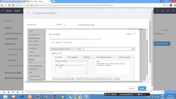zoho crm custom function to send email