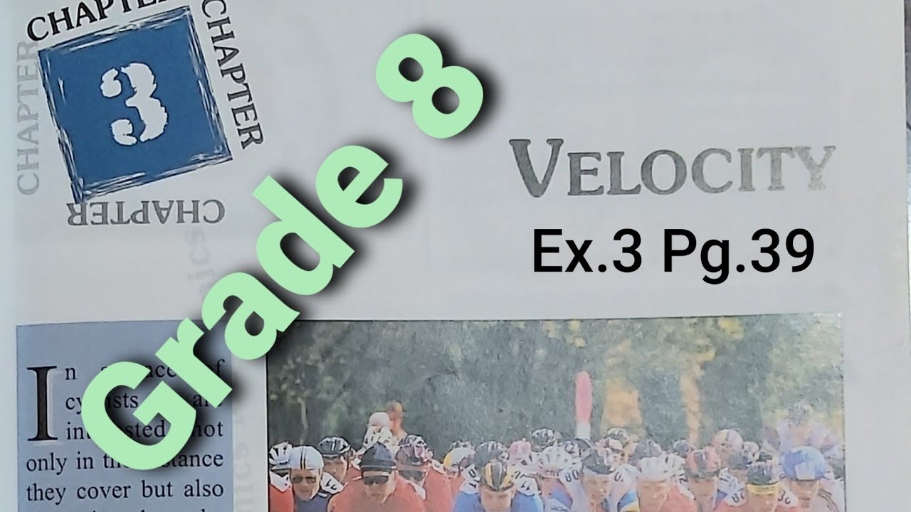 Velocity Ex.3 Pg.39 #physics #grade8 #lebanon