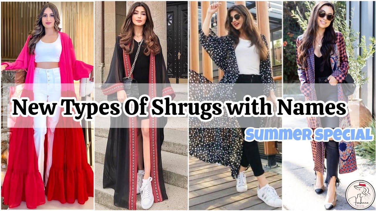 Types of shrugs with names/Types of cardigan, kimono with names/Summer
