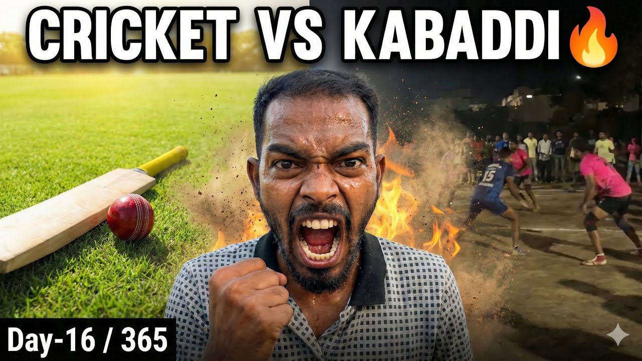 Day-16/365 | Cricket Tournament 🏏 | Kabaddi Match 🤼 | Kallu Fun 🍶