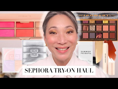 SEPHORA TRY-ON HAUL - Givenchy | Patrick Ta | Huda Beauty - YouTube