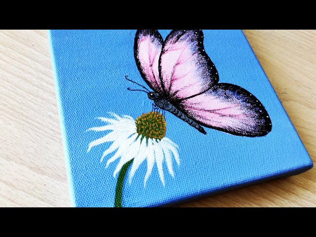 Easy Butterfly Painting  Acrylic Painting For Beginners Step By Step 