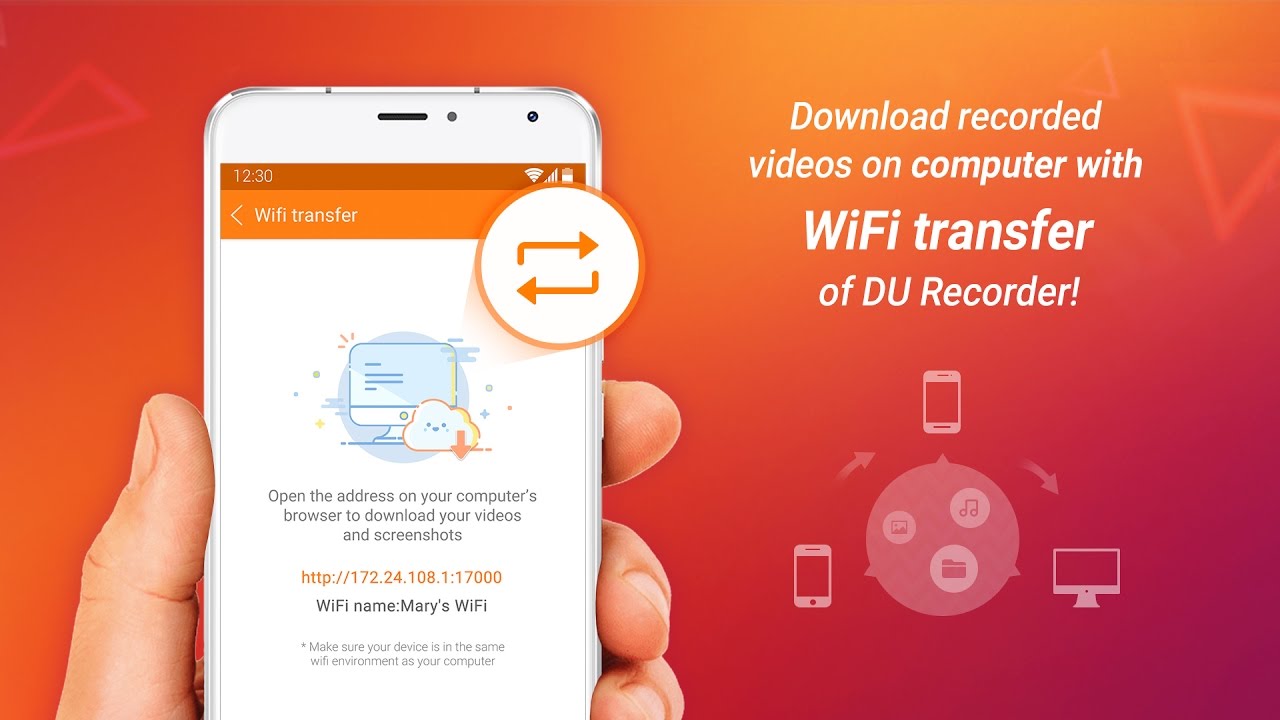 Download recorded videos on pc with WiFi transfer of DU ...