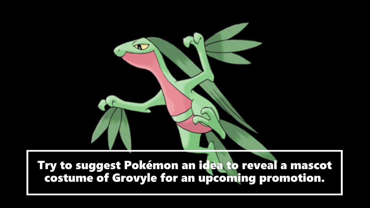 (OLD) A Pokemon Mascot Costume Suggestion Idea On Grovyle (Pokemon Ruby and Sapphire)