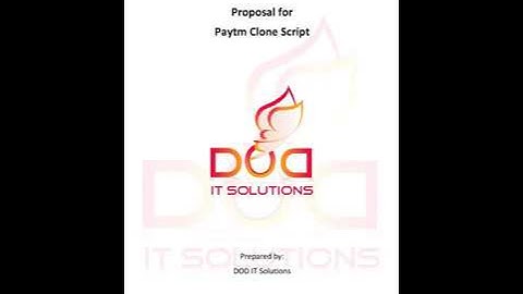 Paytm Clone Script  Proposal  DOD