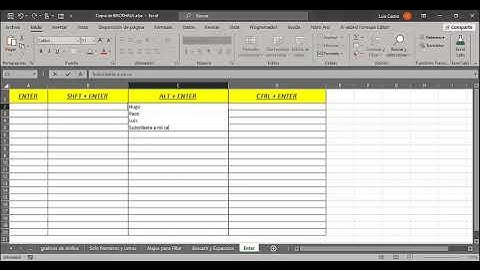 Cómo cuando y donde usar correctamente la tecla enter en excel