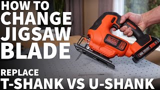 How to Change a Jigsaw Blade - How to Replace T Shank vs U Shank Jigsaw Blades on Black and Decker by digitalcamproducer 4,616 views 4 months ago 2 minutes, 45 seconds