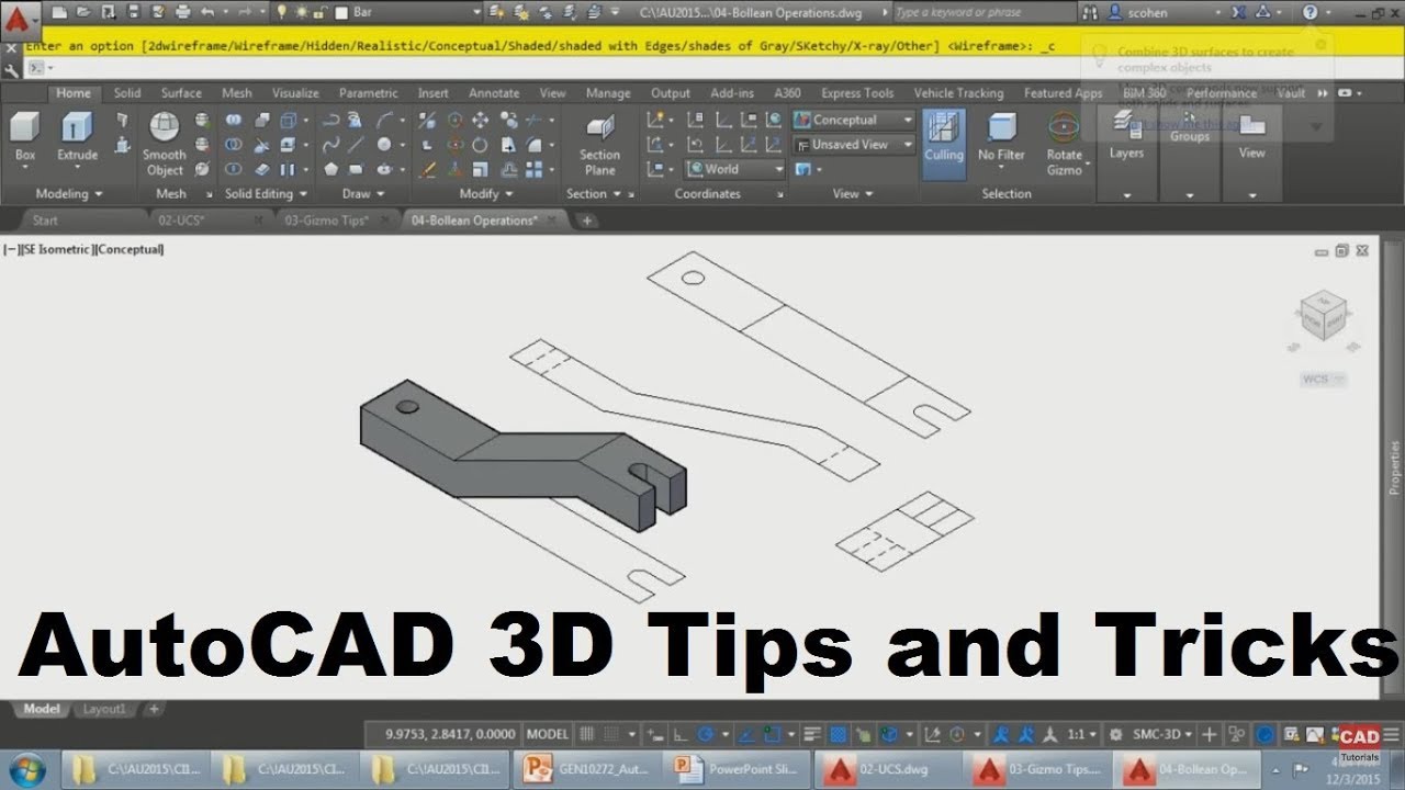 AutoCAD 3D Tips and Tricks - YouTube