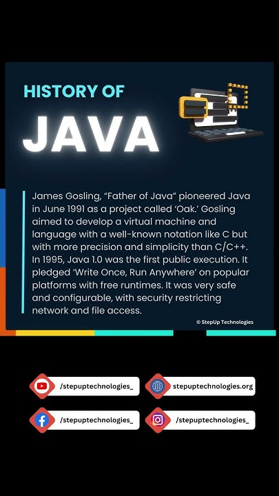 History of JAVA | JAVA programming language | StepUp Technologies - YouTube