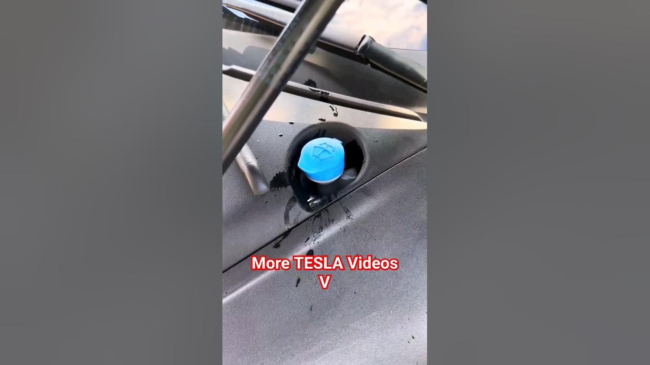 Tesla windshield washer fluid level low warning light