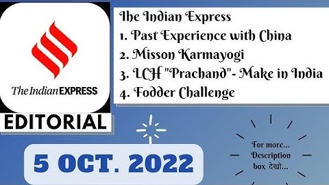 5th October 2022 | Gargi Classes The Indian Express Editorials & Idea Analysis | By R.K. Lata