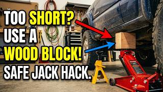 Using a Wooden Block for Extra Floor Jack Height