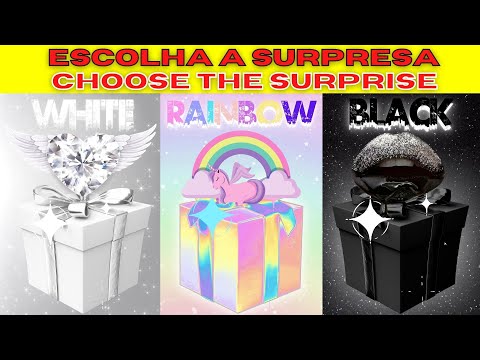 ELIGE TU REGALO WHITE RAINBOW  BLACK 🎁🎁CHOOSE YOUR GIFT  🎁🎁 ESCOLHA O SEU PRESENTE 🎁🎁 ASA ARCO BOCA