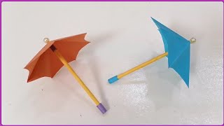 DIY Sombrilla de papel o Paraguas de papel fácil - Manualidades